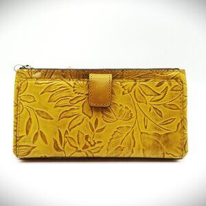 PATRICIA NASH Naxos Hibiscus Tooled Mango Color Wallet